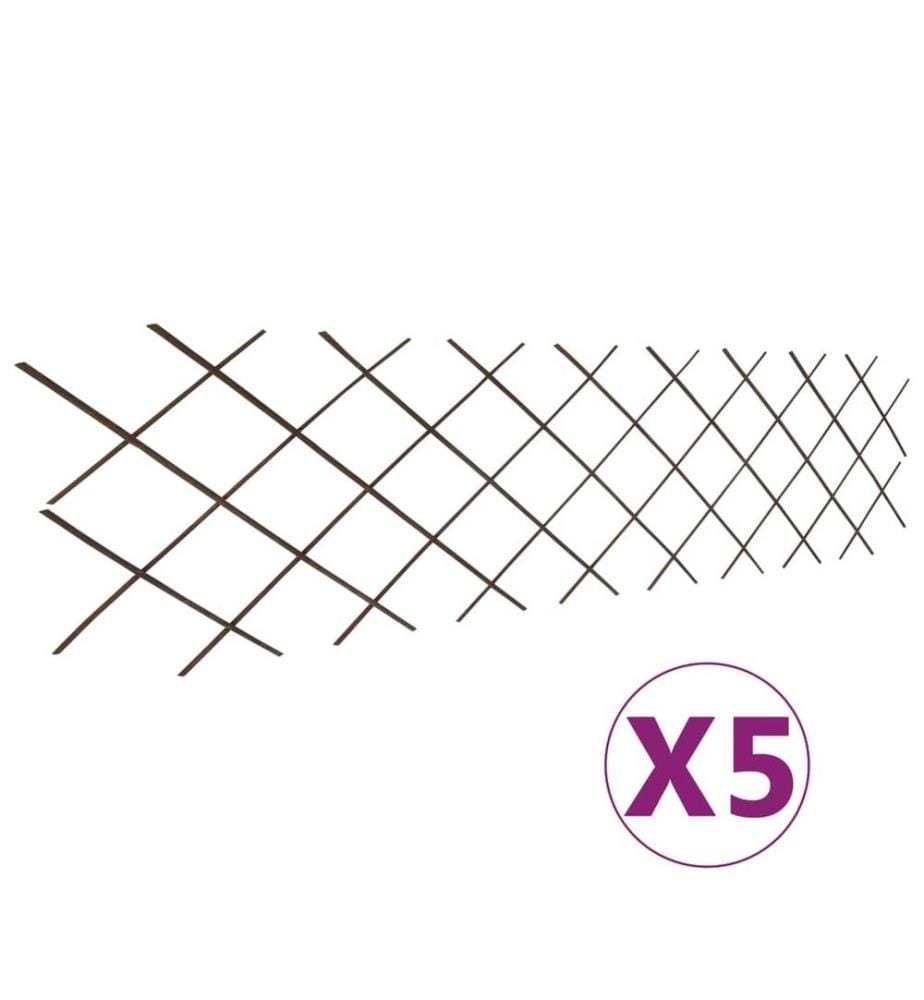 Weidenzaun-Rankgitter 5 Stk. 180×60 cm