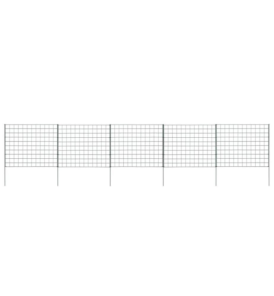Ensemble de clôture de jardin 77,5x64 cm vert