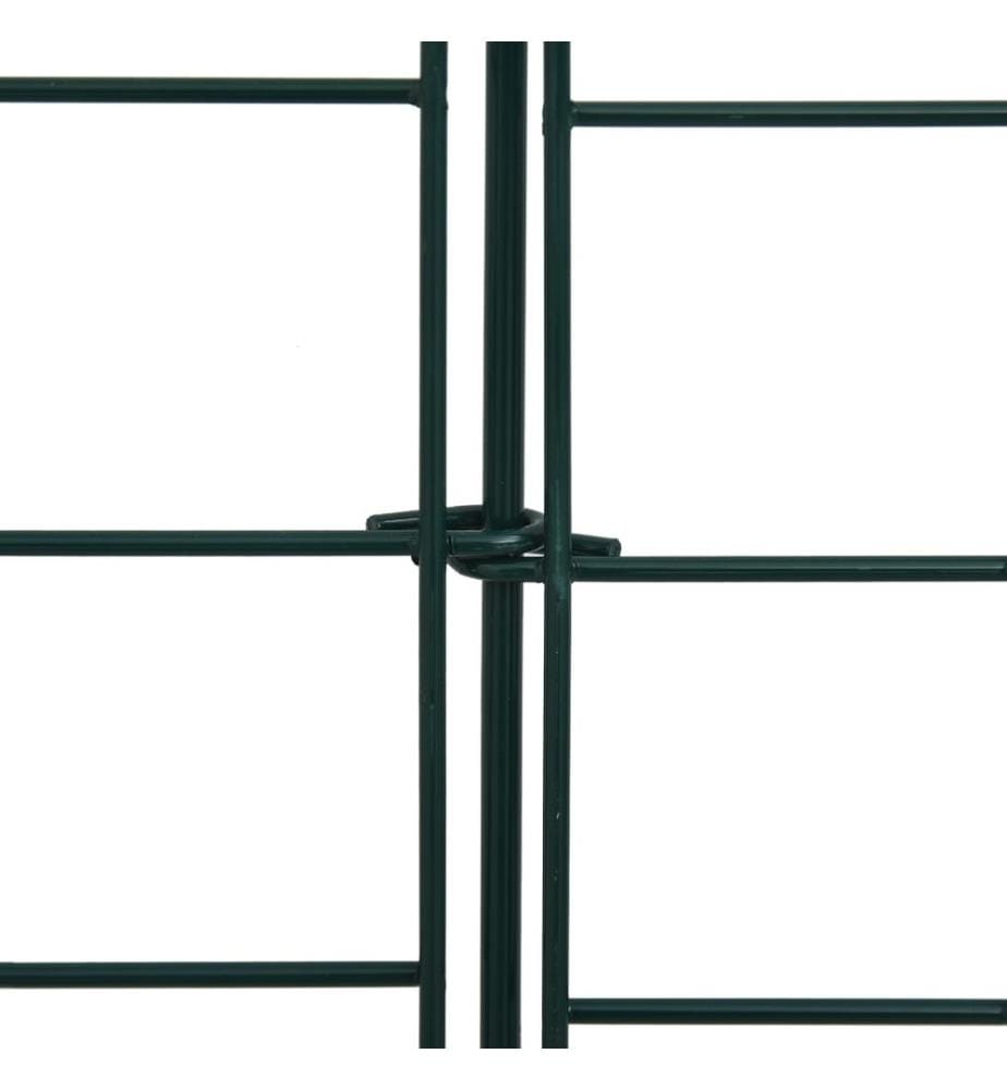Ensemble de clôture de jardin 77,5x64 cm vert