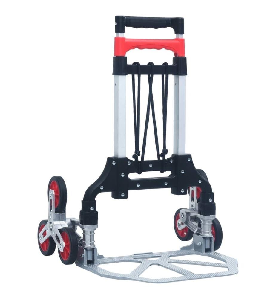 Chariot d'escalier pliable 70 kg Aluminium Argenté
