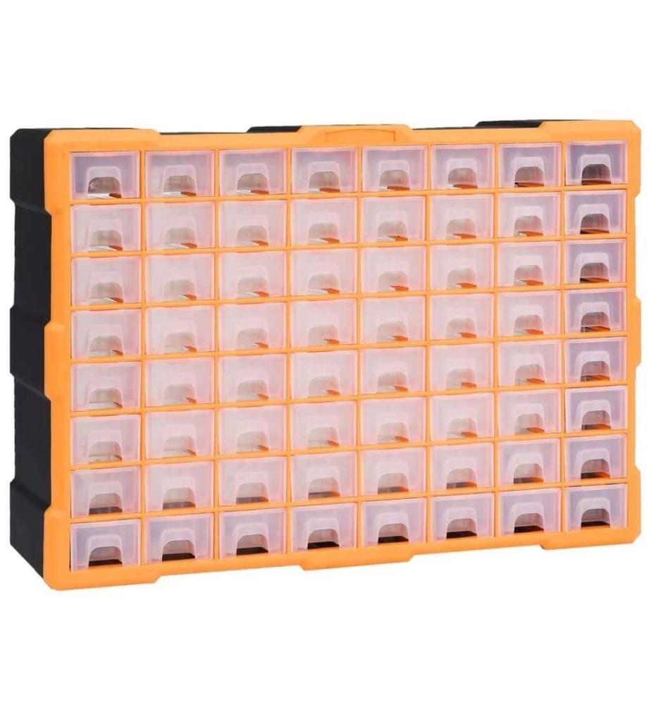 Multi-Schubladen-Organizer mit 64 Schubladen 52x16x37,5 cm