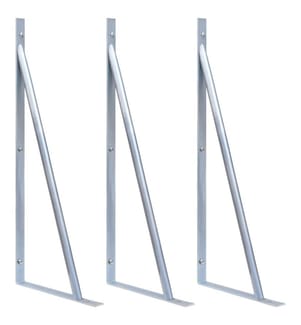 Supports pour poteau de clôture 3 pcs Acier galvanisé