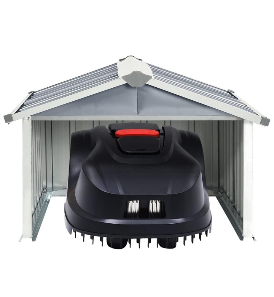 Rasenmäher Garage 92x97x63 cm Verzinkter Stahl Grau