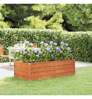 Hochbeet Rostig 160x80x45 cm Cortenstahl
