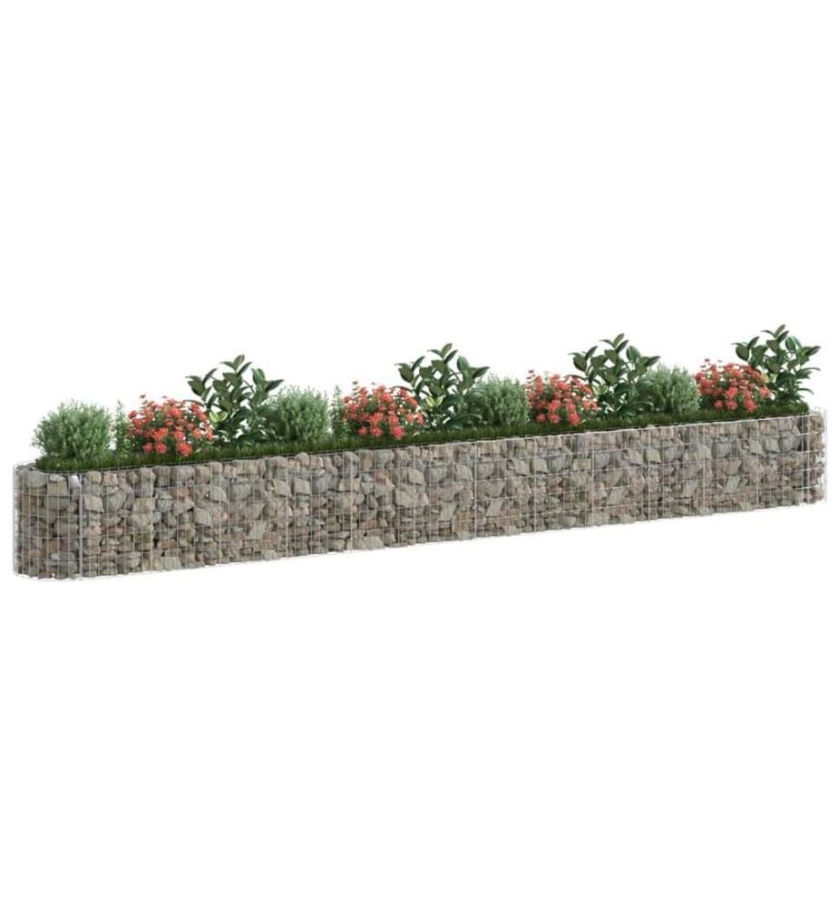 Lit surélevé à gabion Fer galvanisé 470x50x50 cm