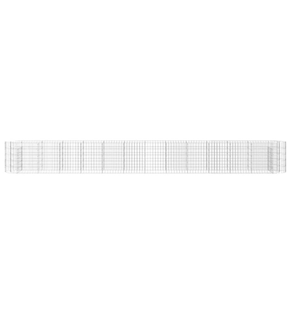 Lit surélevé à gabion Fer galvanisé 470x50x50 cm