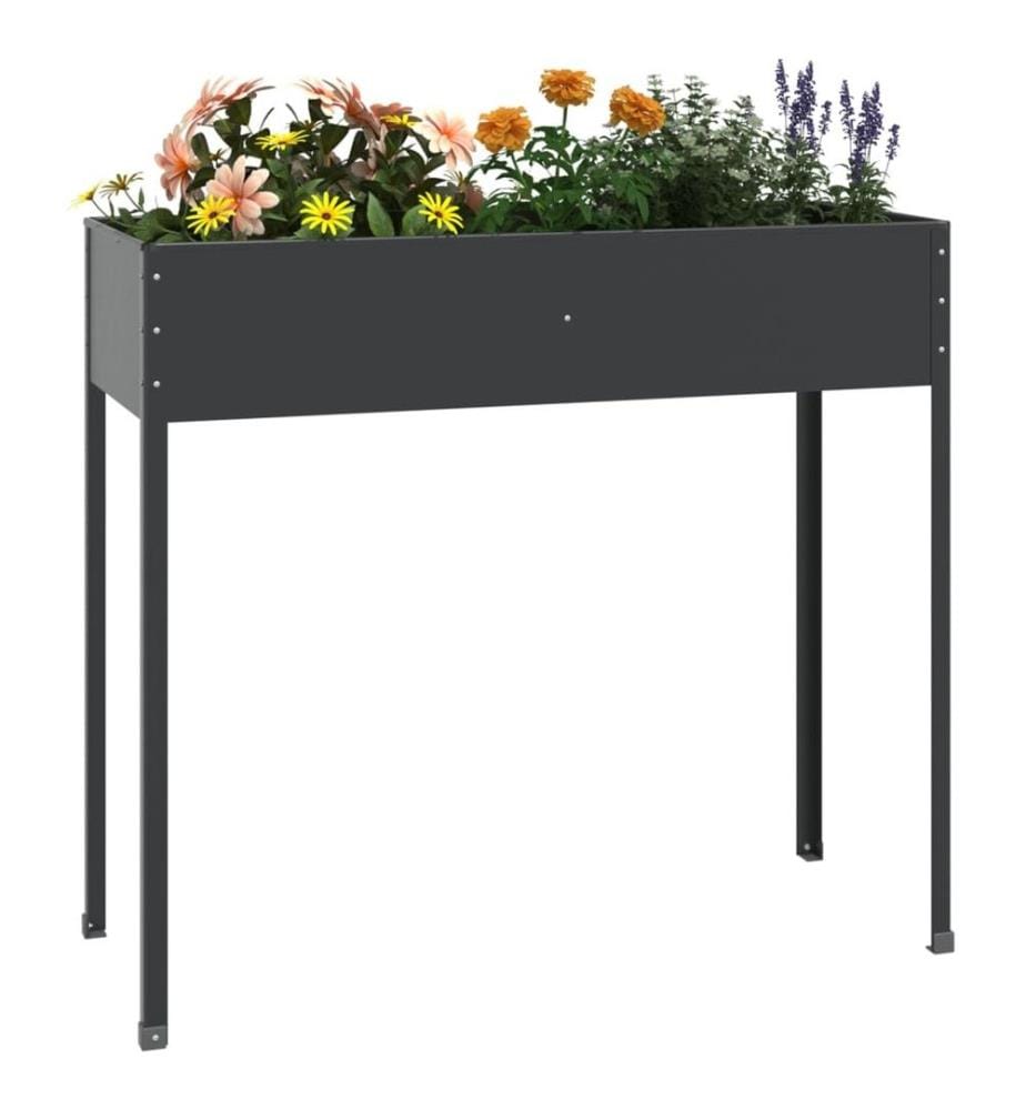 Jardinière Anthracite 100,5x40,5x90 cm Acier galvanisé