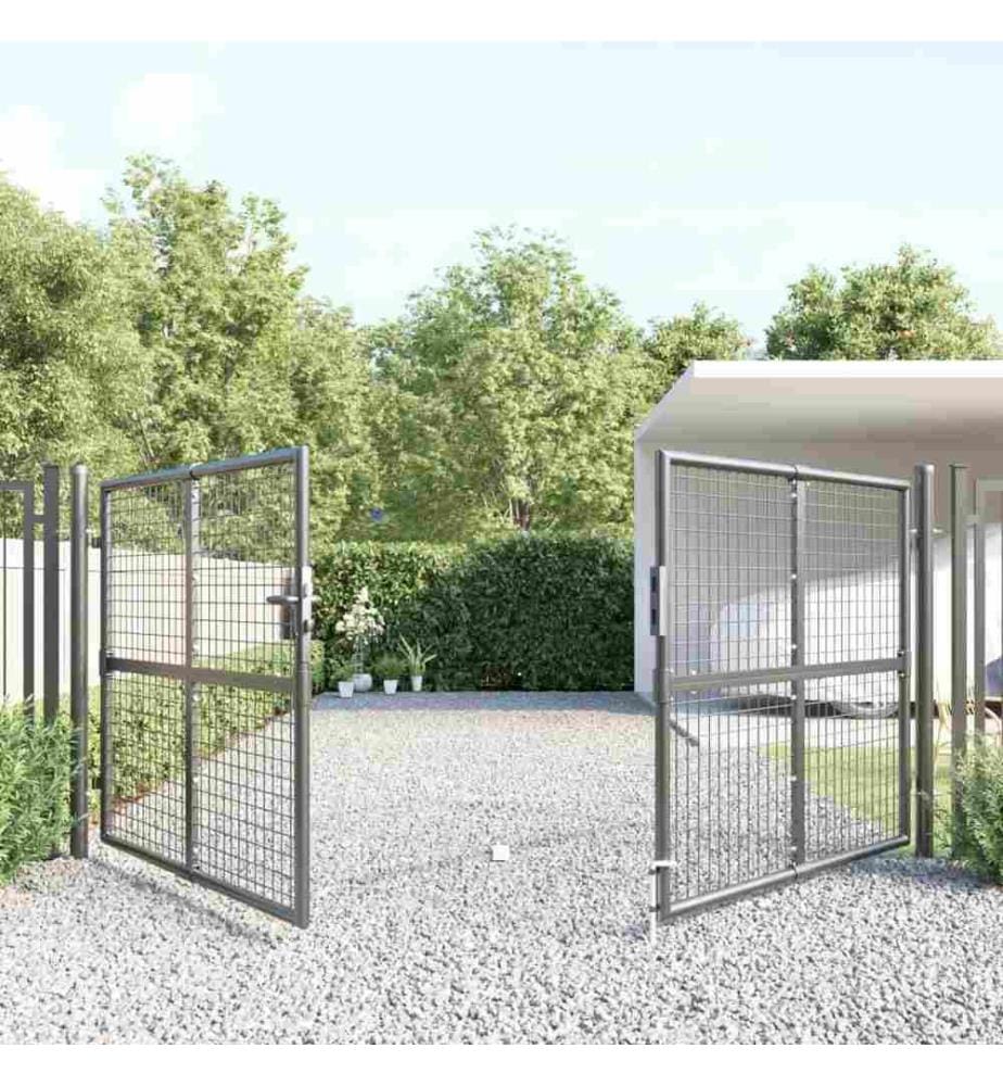 Mesh-Gartentor Anthrazit 300x175 cm Verzinkter Stahl