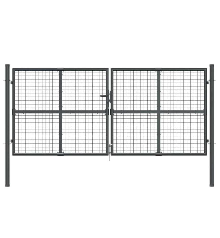 Mesh-Gartentor Anthrazit 300x175 cm Verzinkter Stahl