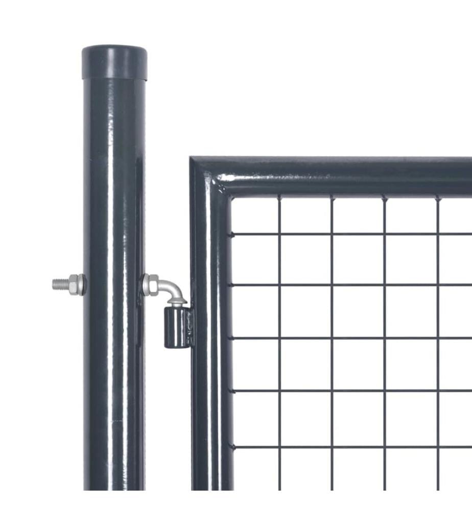 Mesh-Gartentor Anthrazit 300x175 cm Verzinkter Stahl