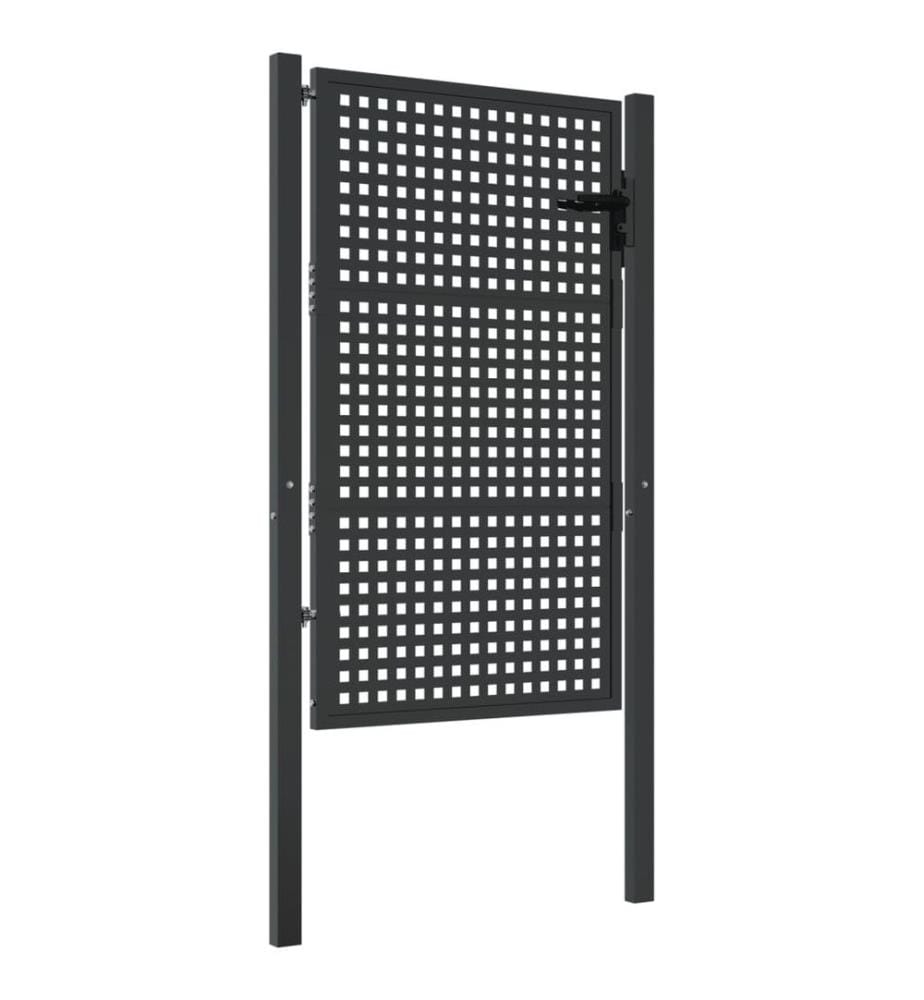 Gartentor Anthrazit 105x200 cm Stahl