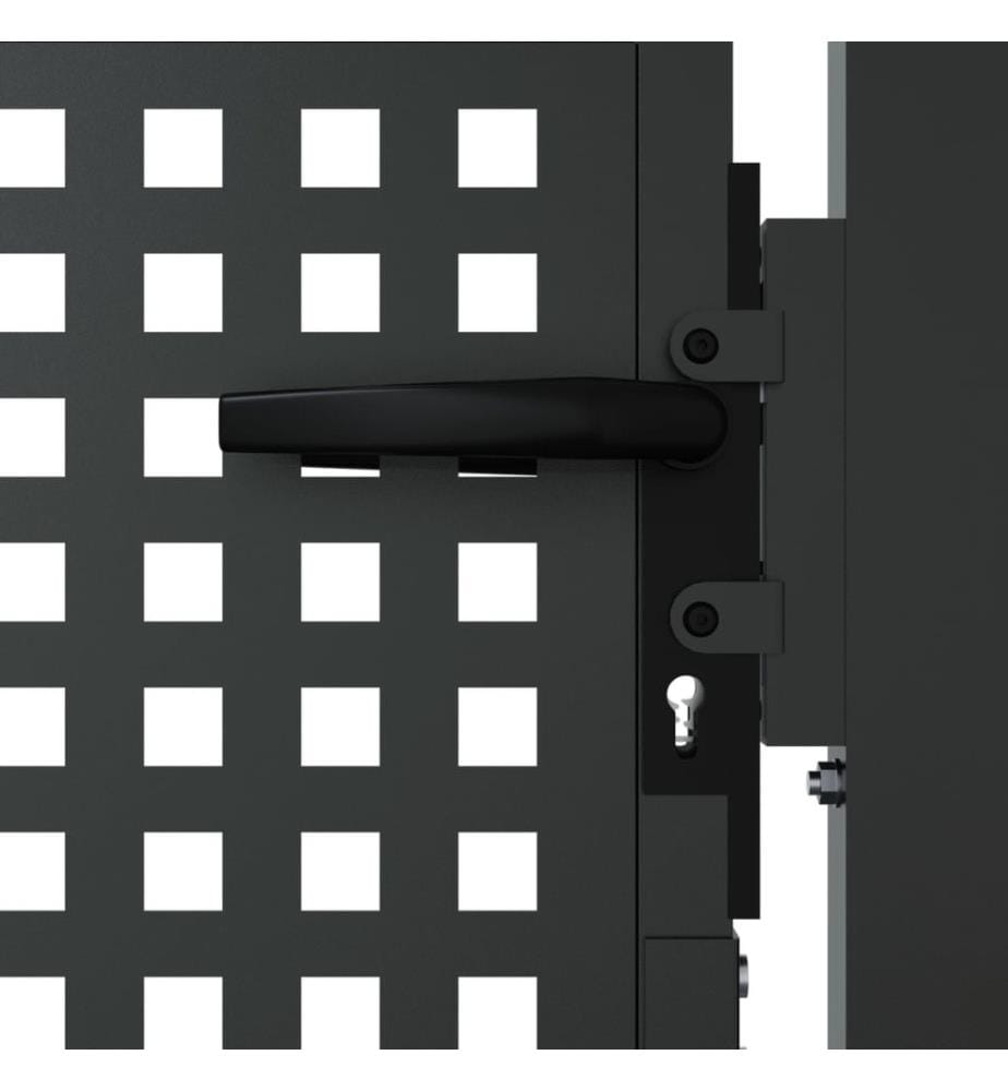 Gartentor Anthrazit 105x200 cm Stahl
