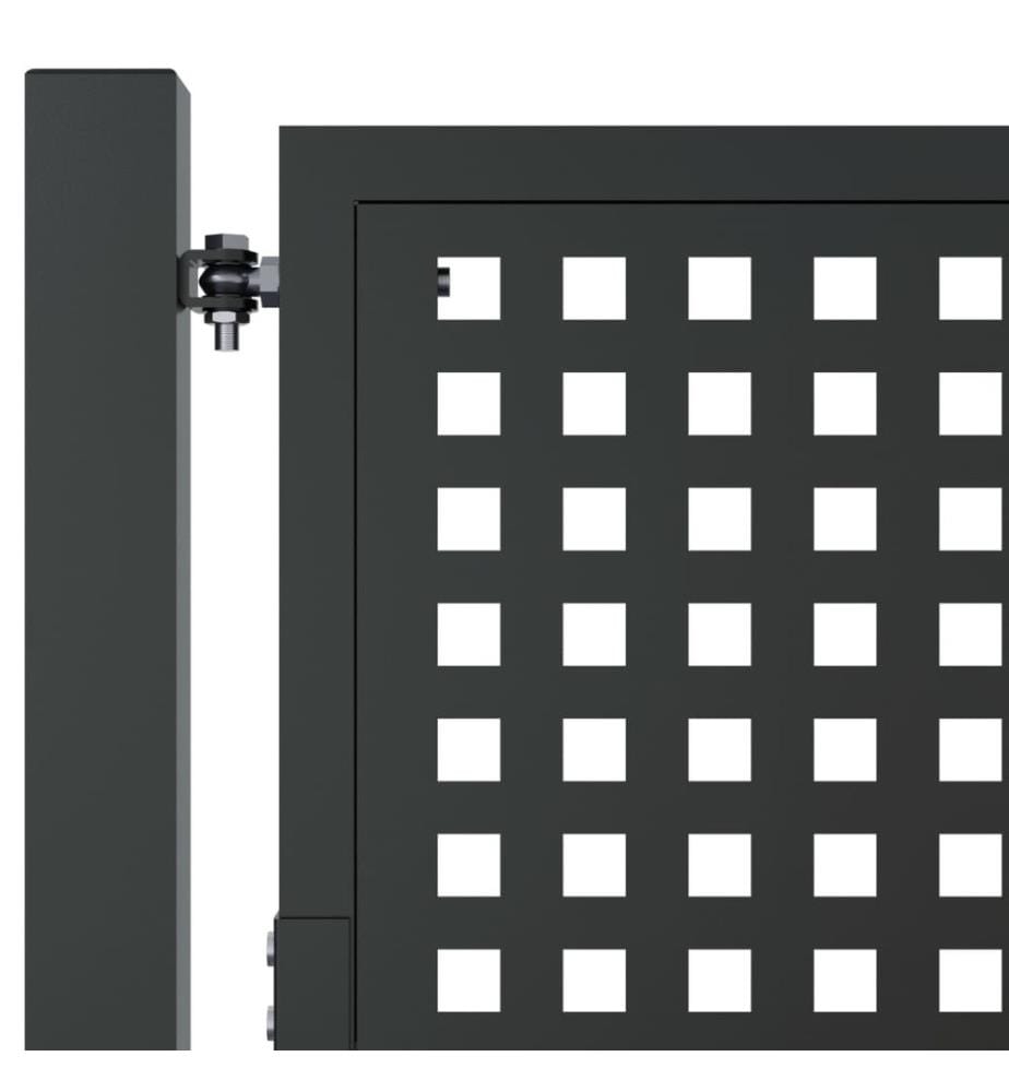 Gartentor Anthrazit 105x200 cm Stahl