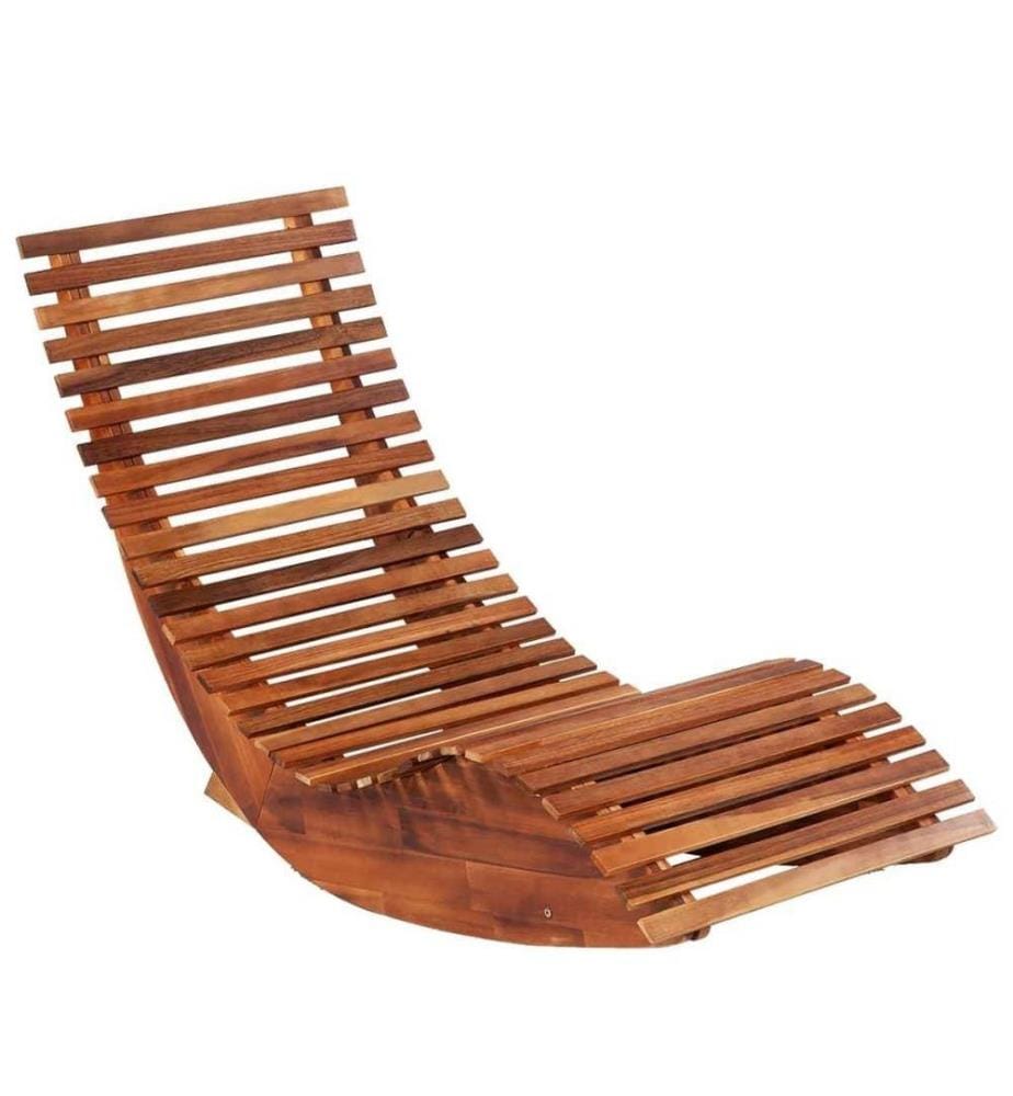 Chaises longues basculantes lot de 2 bois d'acacia