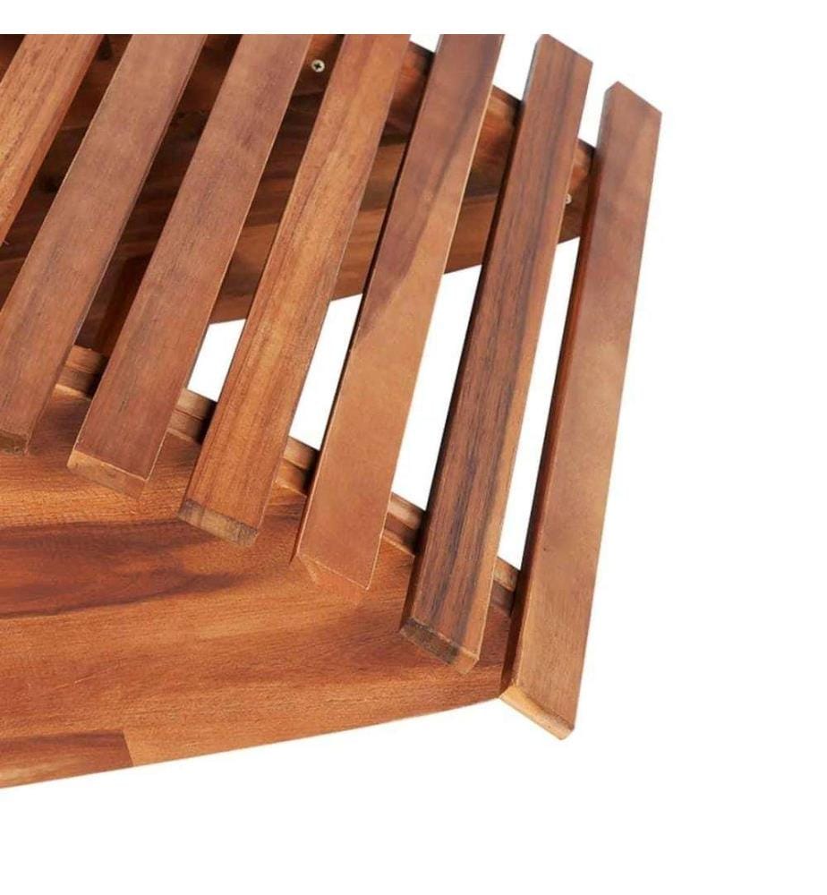 Chaises longues basculantes lot de 2 bois d'acacia