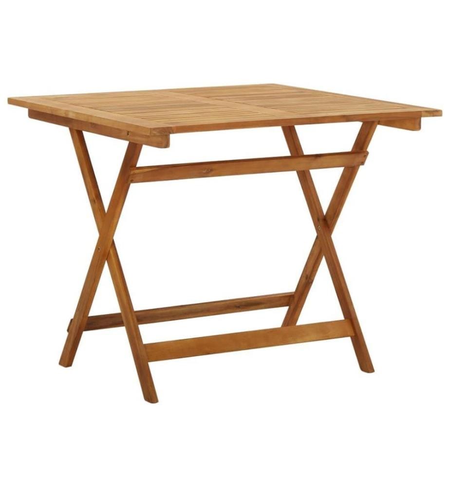 Mobilier à dîner de jardin pliable 5 pcs Bois d'acacia solide