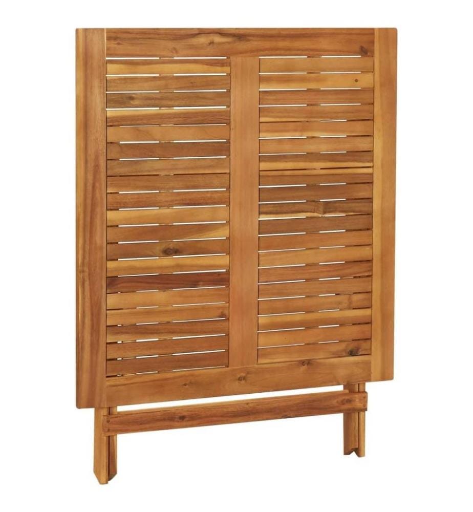 Mobilier à dîner de jardin pliable 5 pcs Bois d'acacia solide