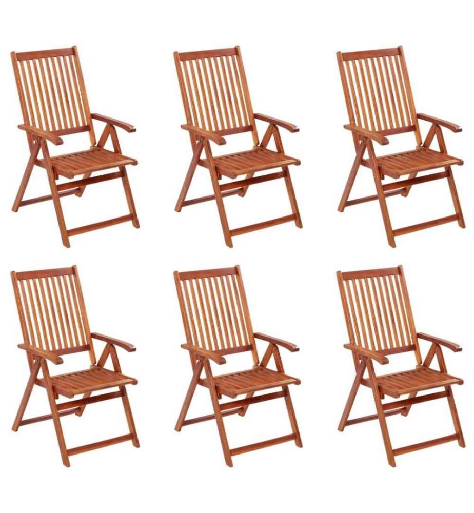 Klappbare Gartenstühle 6 Stk. Massivholz Akazie