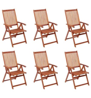Klappbare Gartenstühle 6 Stk. Massivholz Akazie