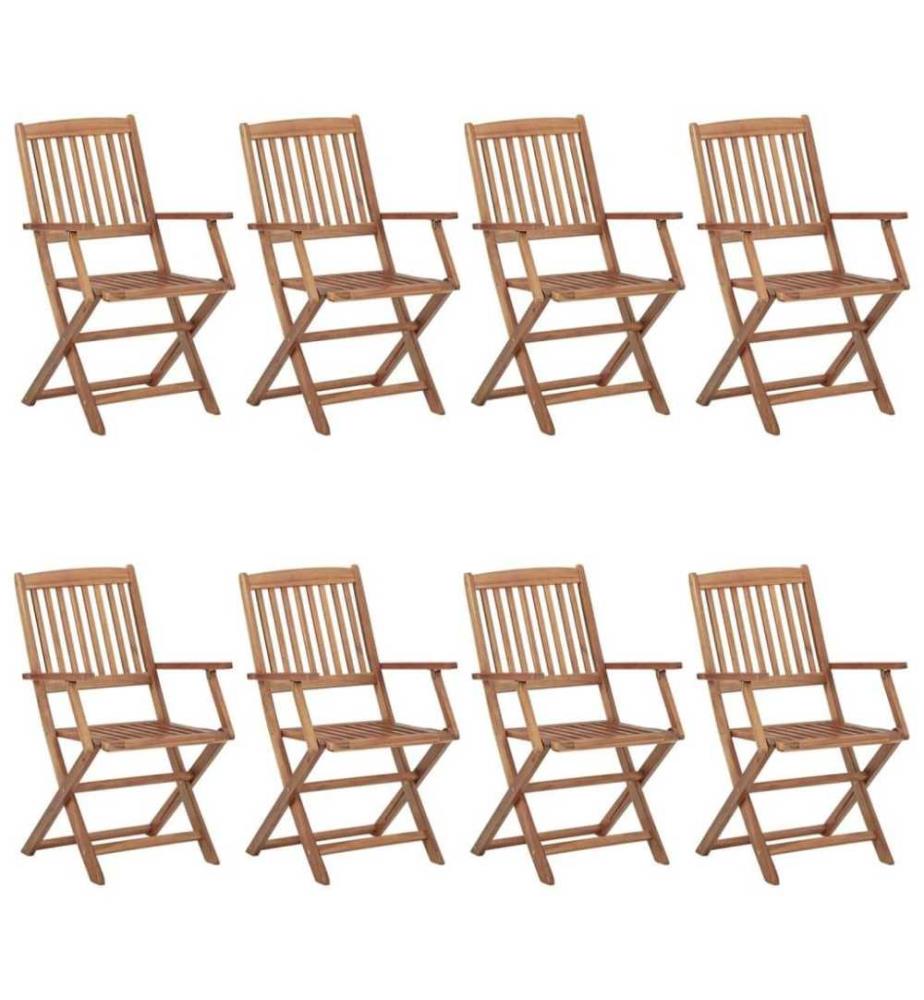 Klappbare Gartenstühle 8 Stk. Massivholz Akazie