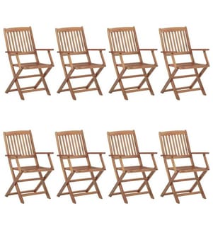 Klappbare Gartenstühle 8 Stk. Massivholz Akazie