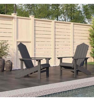 Adirondack-Gartenstühle 2 Stk. HDPE Anthrazit