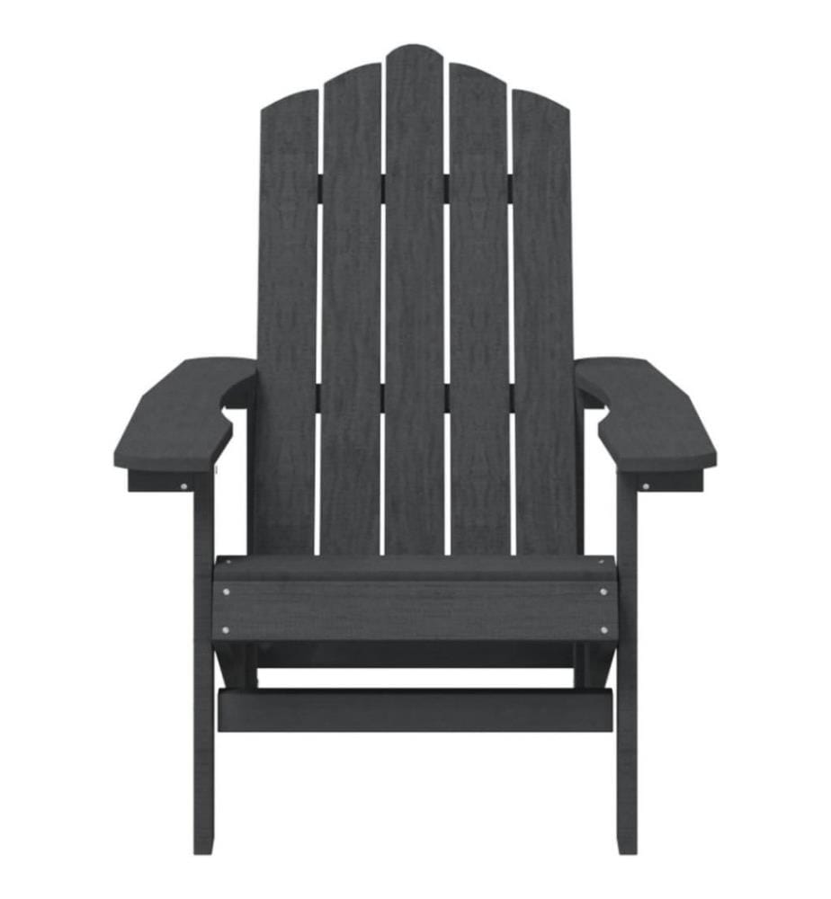 Adirondack-Gartenstuhl mit Tisch HDPE Anthrazit
