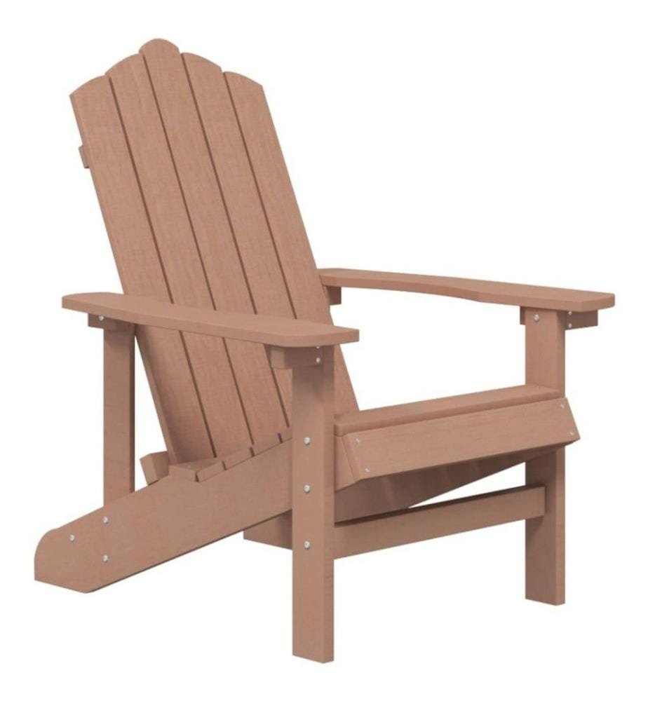 Chaises de jardin Adirondack avec table PEHD Marron