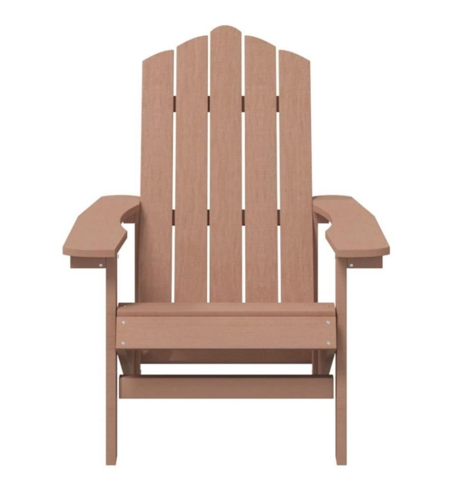 Chaises de jardin Adirondack avec table PEHD Marron