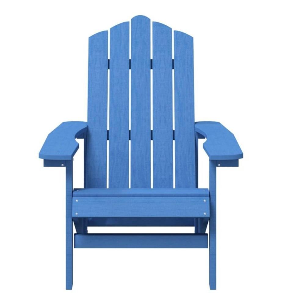Chaises de jardin Adirondack avec table PEHD Bleu aqua