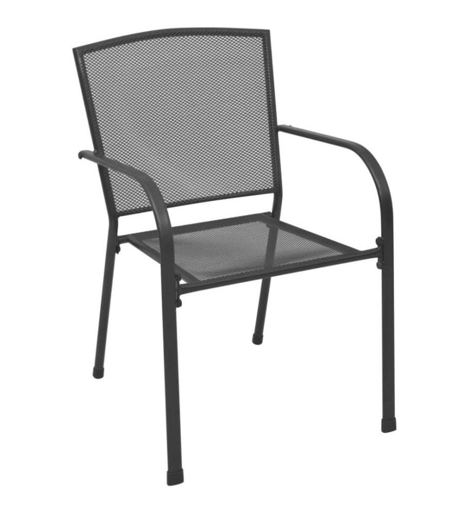 Chaises d'extérieur 4 pcs Design maillé Anthracite Acier