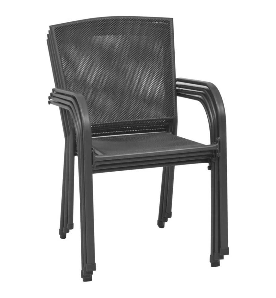 Chaises d'extérieur 4 pcs Design maillé Anthracite Acier