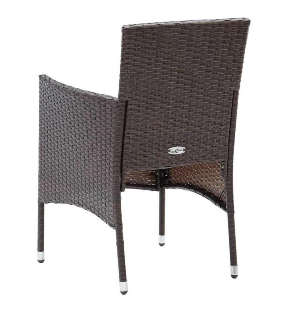 Garten-Essstühle 4 Stk. Poly Rattan Braun