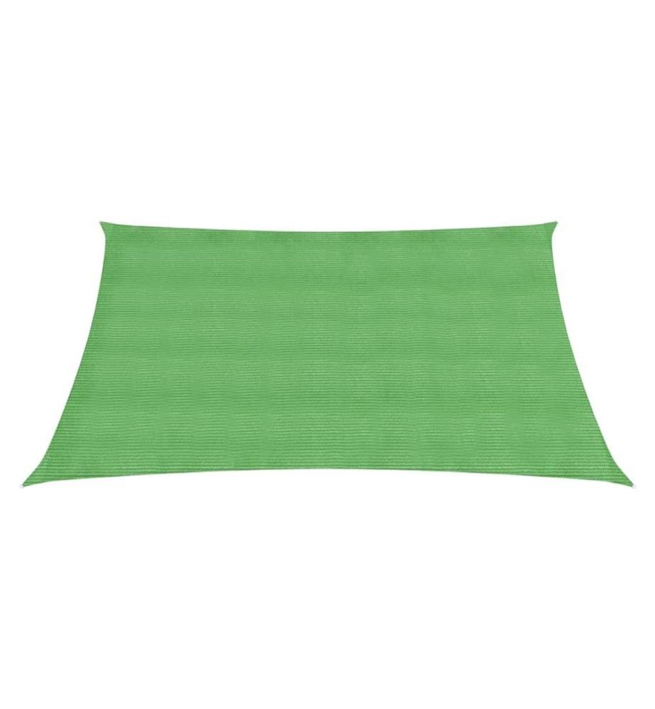 Voile d'ombrage 160 g/m² Vert clair 3,6x3,6 m PEHD