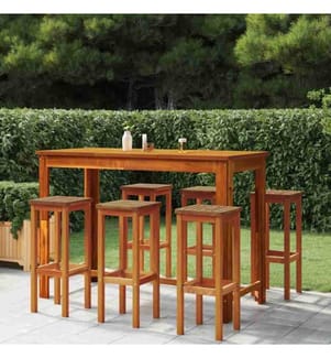Barhocker 6 Stk. Massivholz Akazie