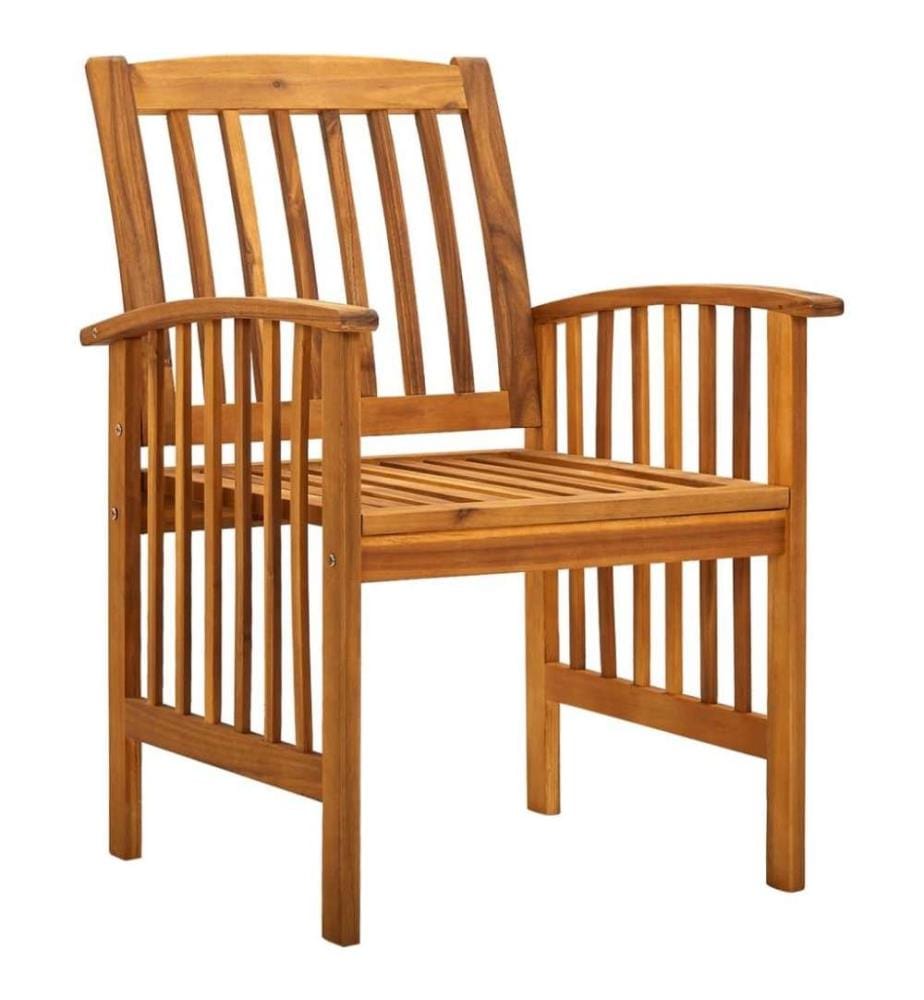 Garten-Essstühle 2 Stk. mit Kissen Massivholz Akazie