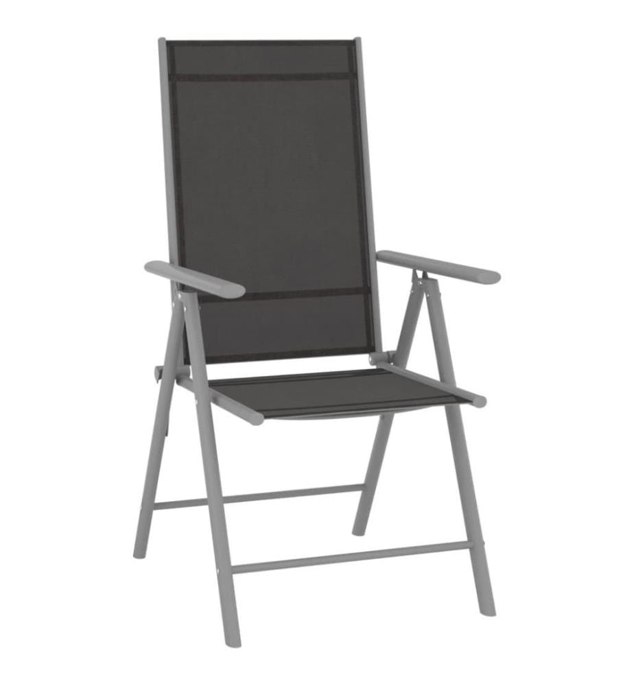 Gartenstühle Klappbar 2 Stk. Textilene Schwarz