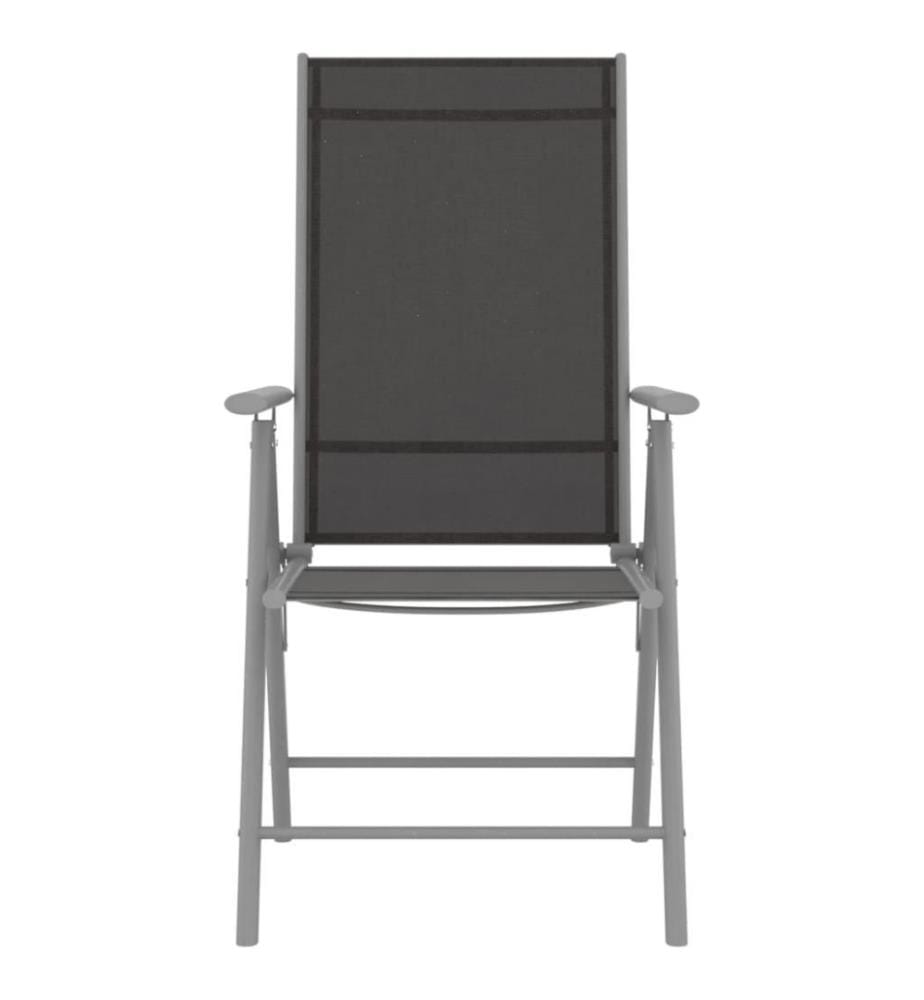 Gartenstühle Klappbar 2 Stk. Textilene Schwarz
