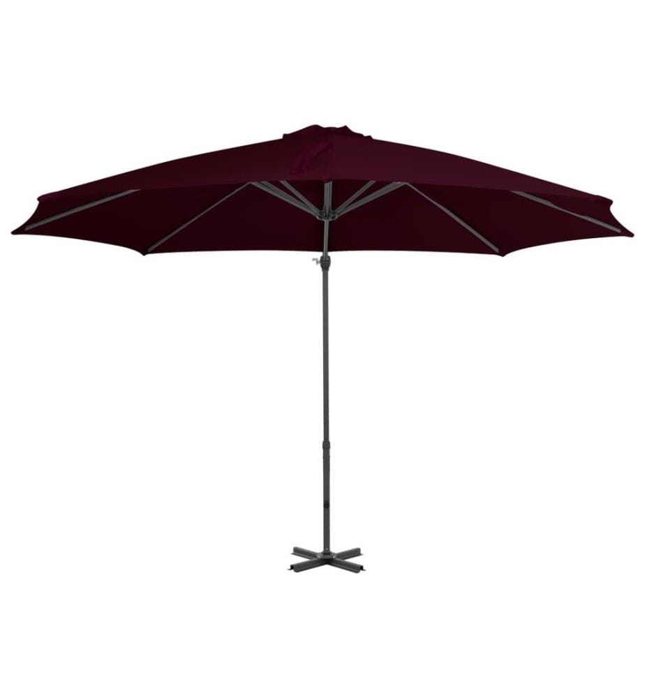 Ampelschirm mit Aluminium-Mast Rot 300 cm