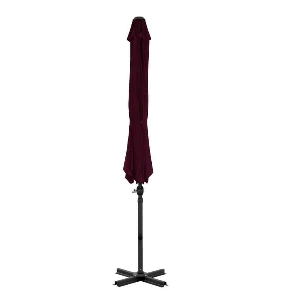 Ampelschirm mit Aluminium-Mast Rot 300 cm