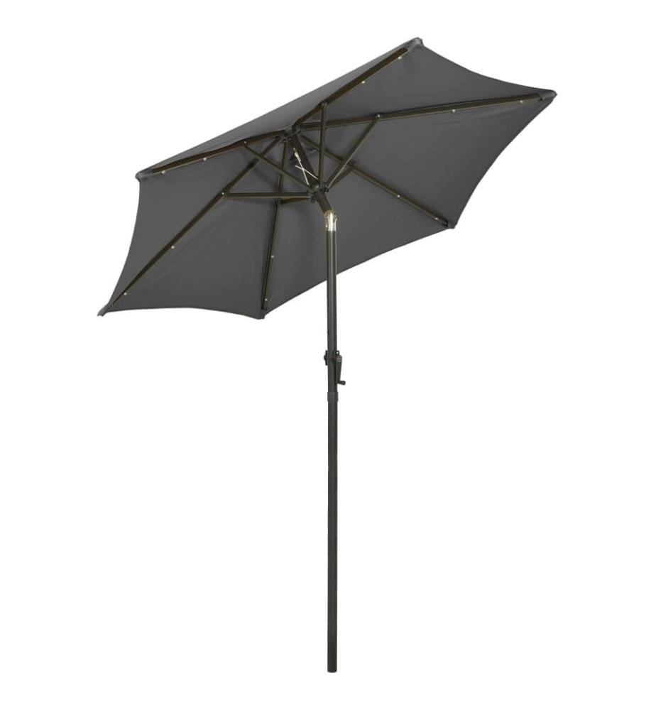 Parasol avec lumières LED Anthracite 200x211 cm Aluminium