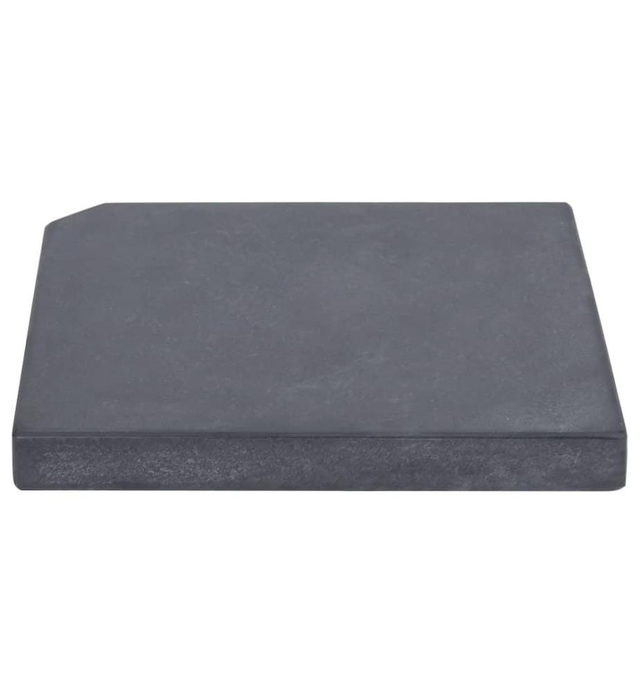 Sonnenschirm-Gewichtsplatte Schwarz Granit Quadratisch 25 kg