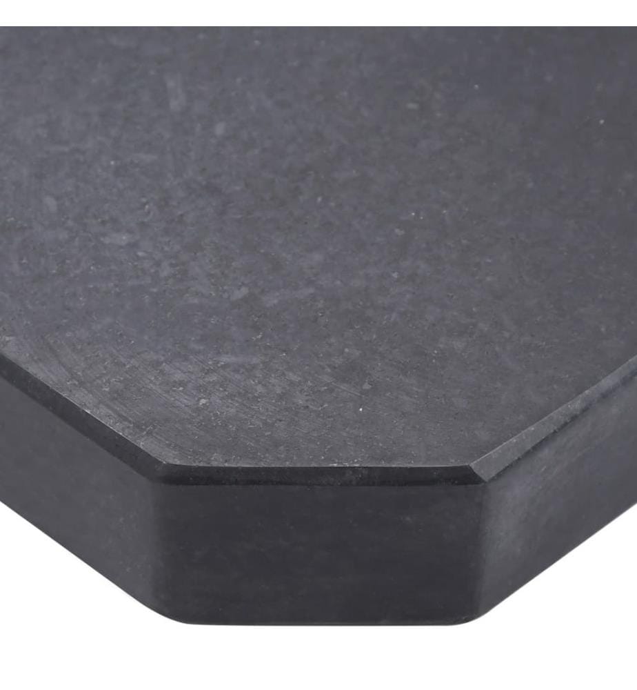 Sonnenschirm-Gewichtsplatte Schwarz Granit Quadratisch 25 kg