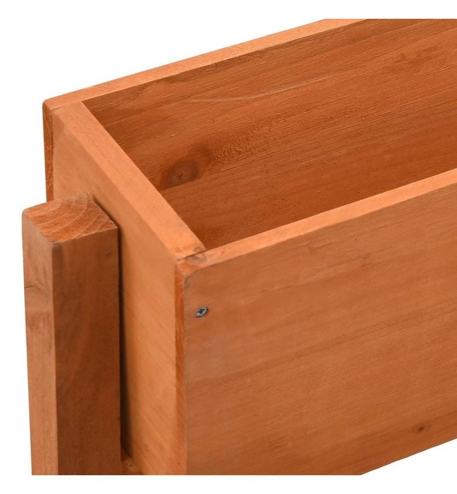 Pflanzkübel Klappbar Orange 60x14x75 cm Massivholz Tanne