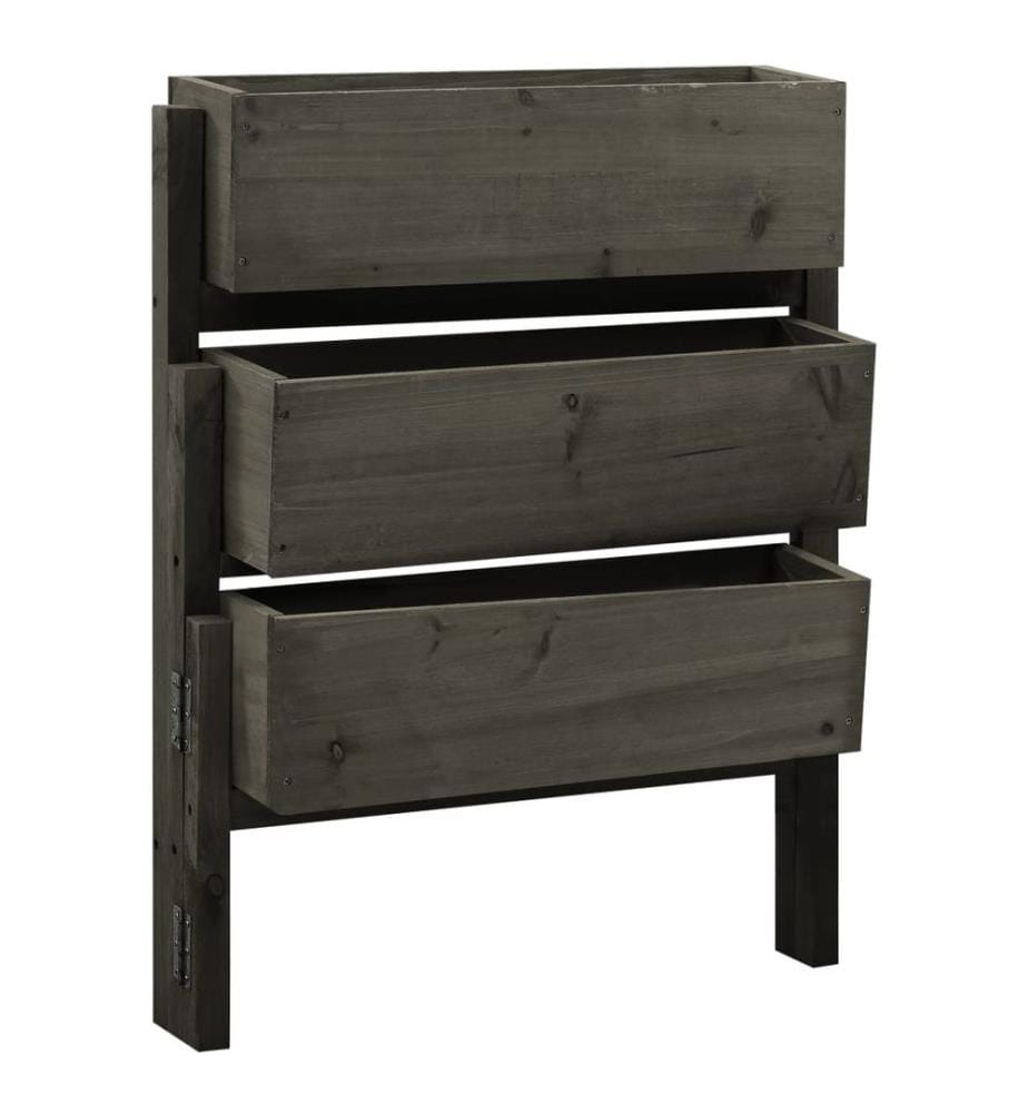 Pflanzkübel Klappbar Grau 60x14x75 cm Massivholz Tanne