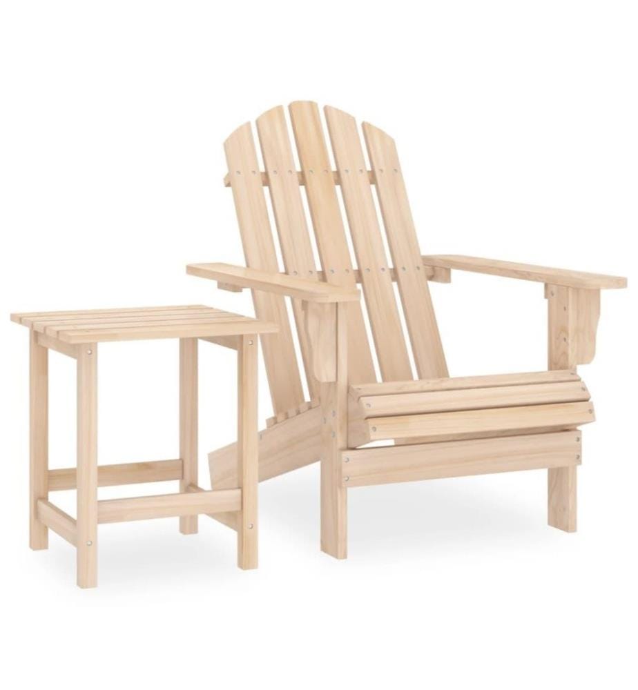 Adirondack-Gartenstuhl mit Tisch Massivholz Tanne