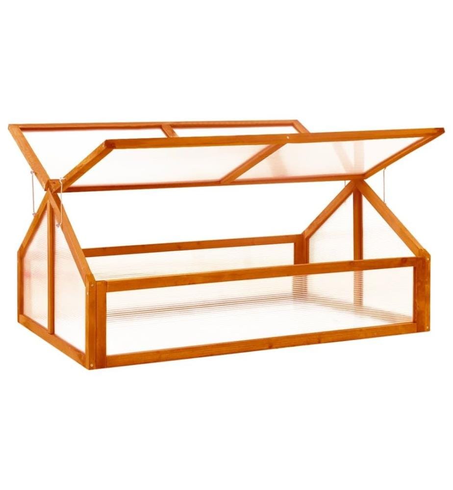 Gewächshaus Braun 114x80x50 cm Tannenholz