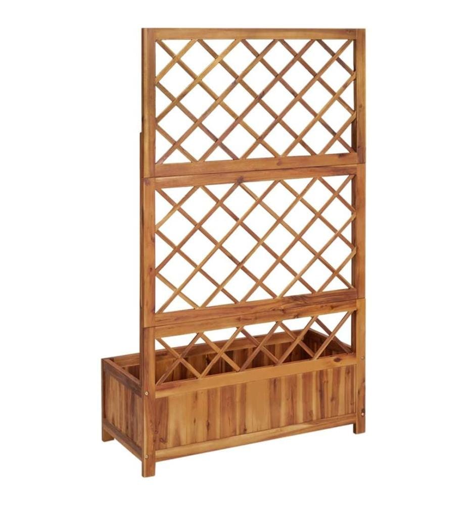 Hochbeet mit Spalier 85x38x150 cm Massivholz Akazie