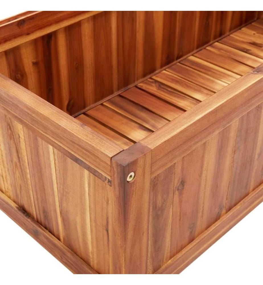 Hochbeet mit Spalier 85x38x150 cm Massivholz Akazie