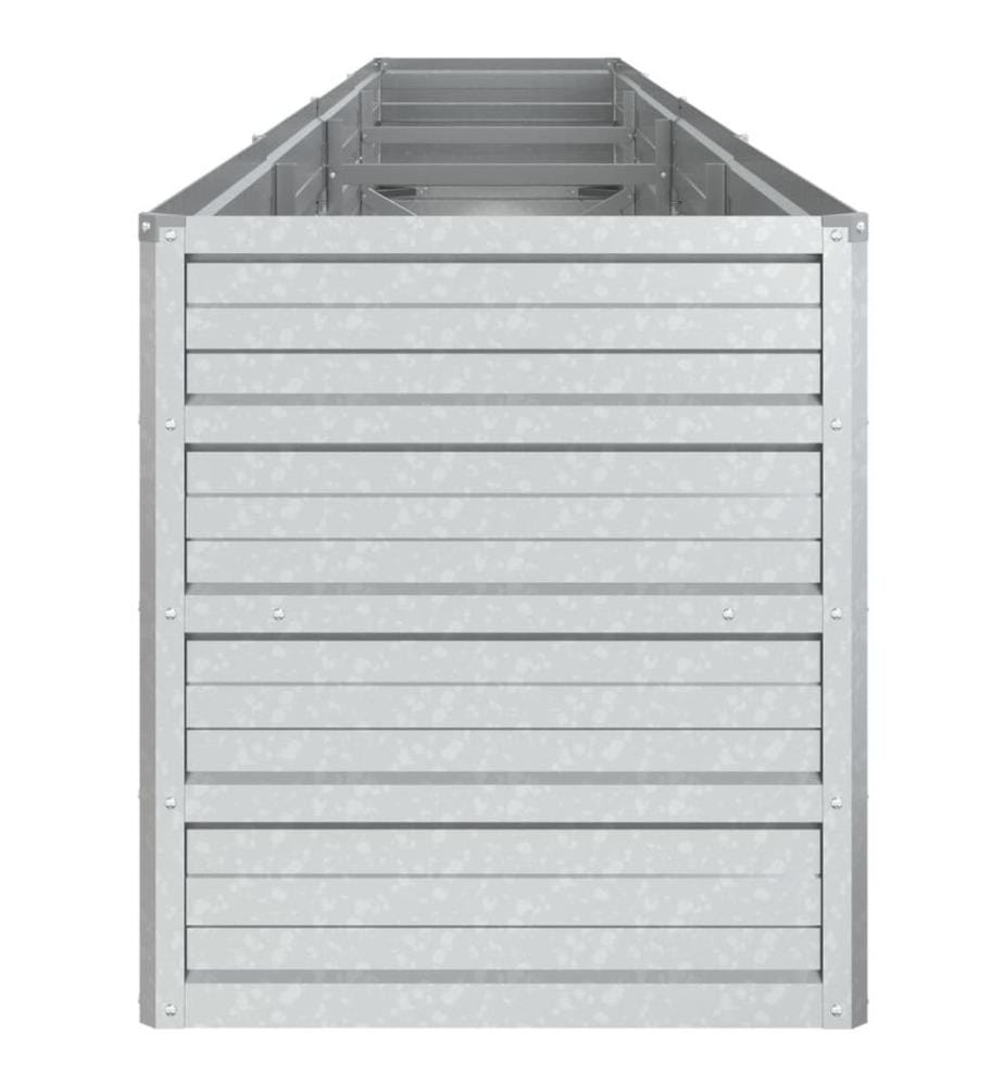 Garten-Hochbeet 320x40x45 cm Verzinkter Stahl Silber